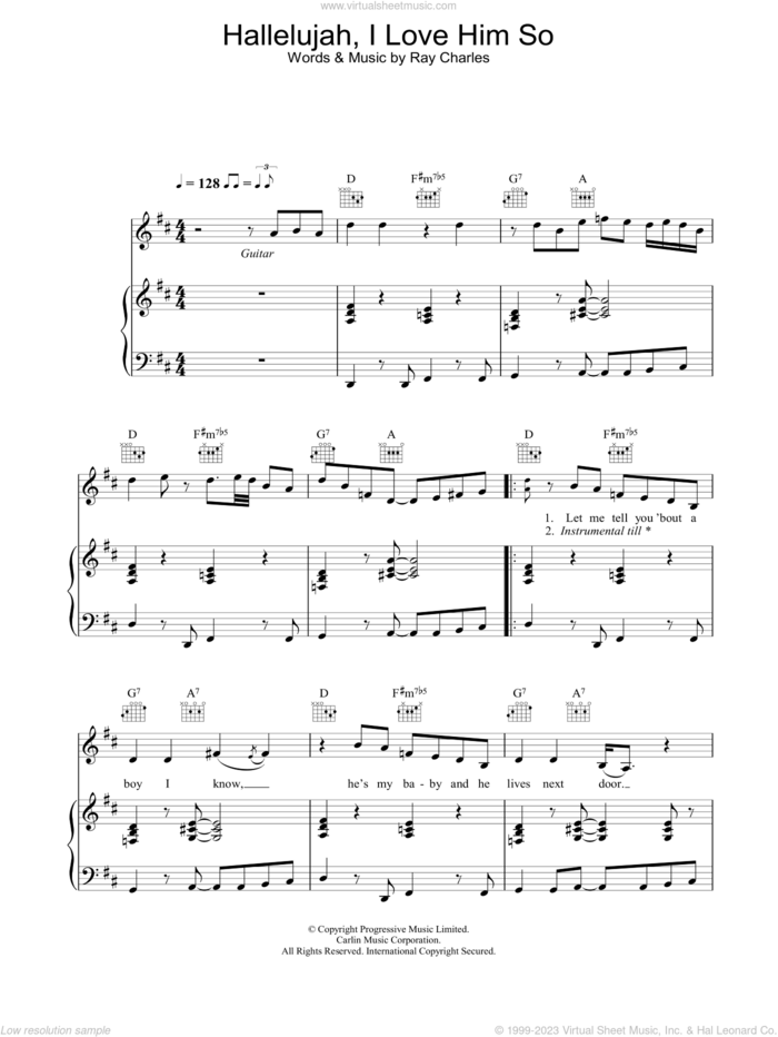 Hallelujah, I Love Him So sheet music for voice, piano or guitar by Eva Cassidy, intermediate skill level