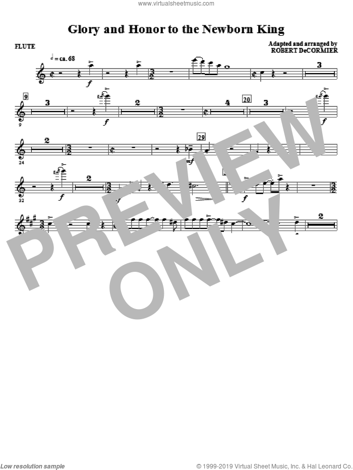 Glory And Honor To The Newborn King (complete set of parts) sheet music for orchestra/band (chamber ensemble) by Robert DeCormier and Miscellaneous, intermediate skill level