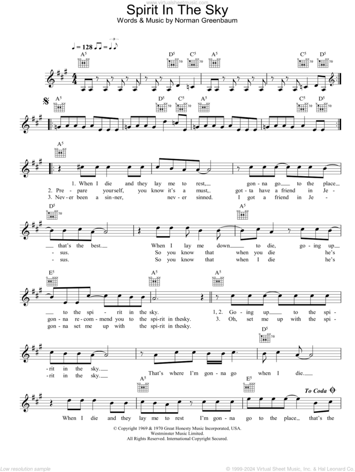 Spirit In The Sky sheet music for voice and other instruments (fake book) by Gareth Gates and Doctor and The Medics, intermediate skill level