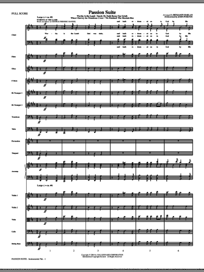 Passion Suite (COMPLETE) sheet music for orchestra/band (Orchestra) by Benjamin Harlan, intermediate skill level