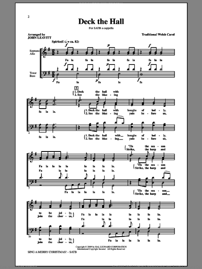 Sing A Merry Christmas! sheet music for choir (SATB: soprano, alto, tenor, bass) by John Leavitt, intermediate skill level