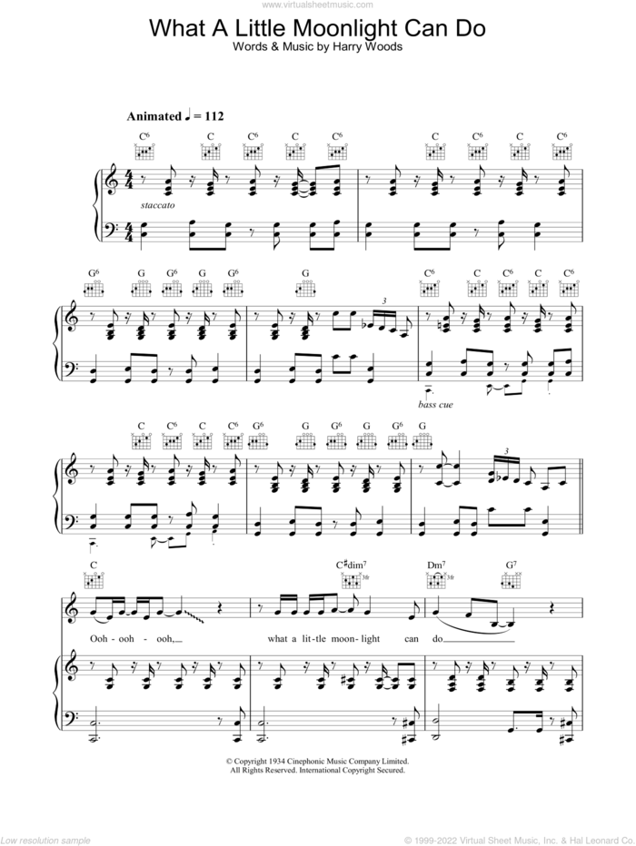 What A Little Moonlight Can Do sheet music for voice, piano or guitar by Steve Tyrell, intermediate skill level