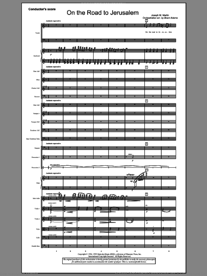 On The Road To Jerusalem (COMPLETE) sheet music for orchestra/band (Orchestra) by Joseph M. Martin, intermediate skill level