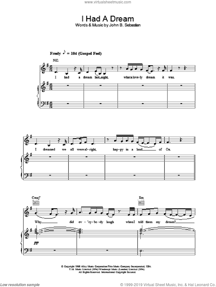 I Had A Dream sheet music for voice, piano or guitar by Joss Stone, intermediate skill level