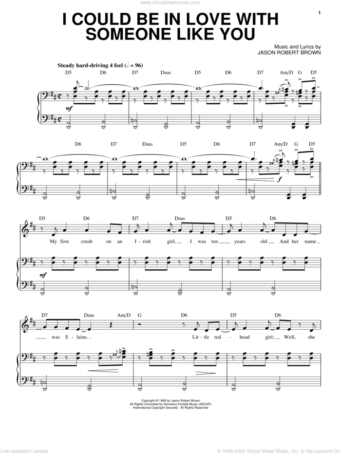 I Could Be In Love With Someone Like You (from Wearing Someone Else's Clothes) sheet music for voice and piano by Jason Robert Brown, intermediate skill level