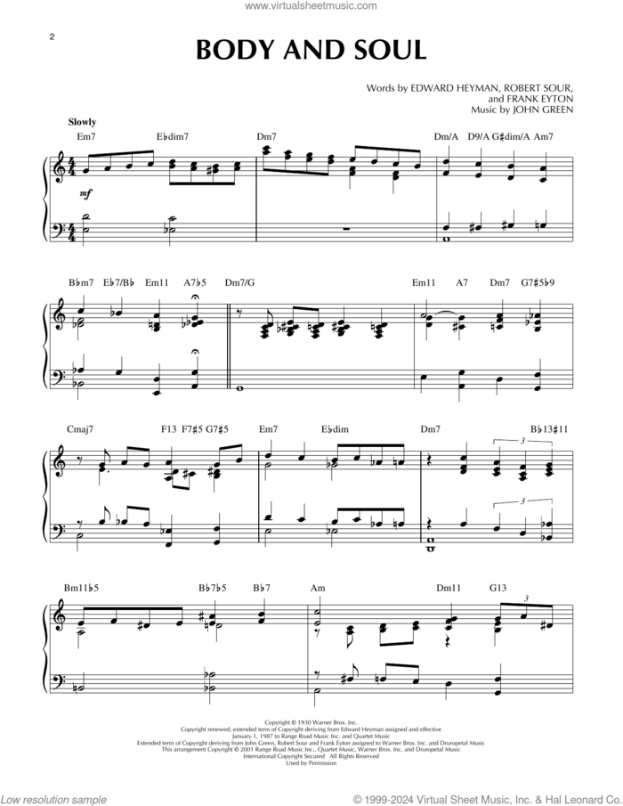 Body And Soul (arr. Brent Edstrom) [Jazz version] sheet music for piano solo by Tony Bennett & Amy Winehouse, Brent Edstrom, Edward Heyman, Frank Eyton, Johnny Green and Robert Sour, intermediate skill level