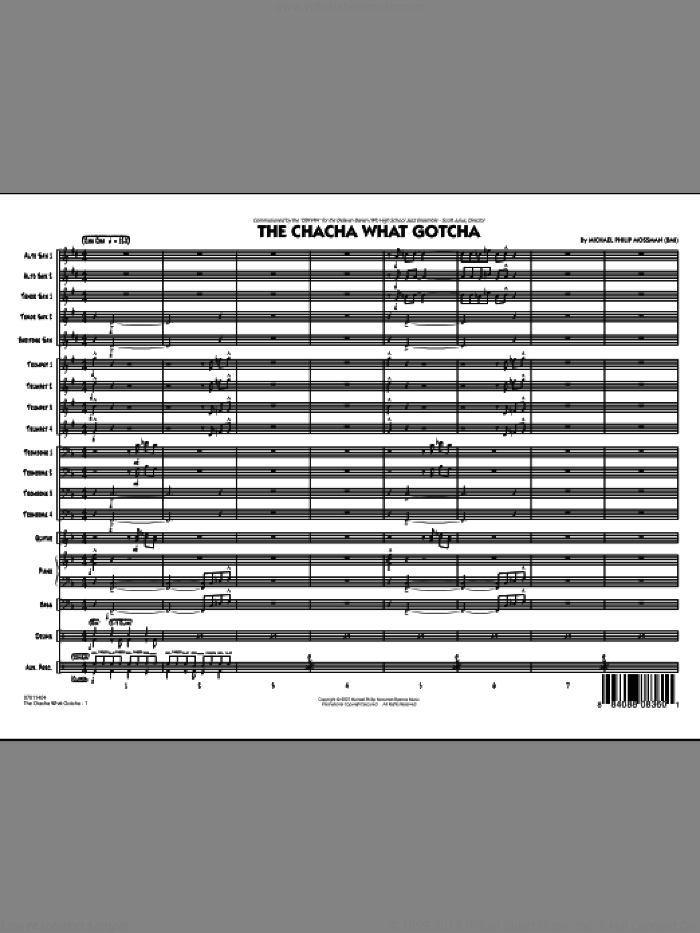 The Chacha What Gotcha (COMPLETE) sheet music for jazz band by Michael Philip Mossman, intermediate skill level