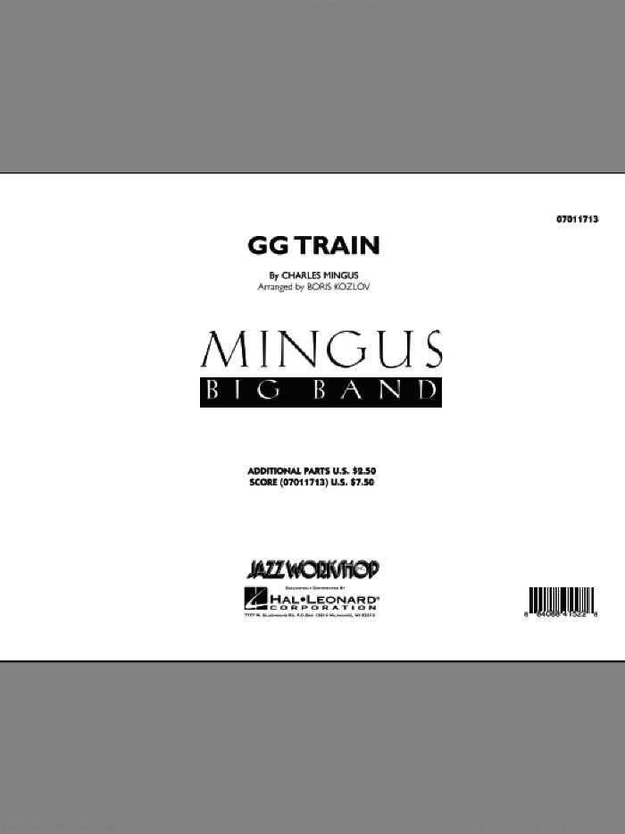 GG Train (COMPLETE) sheet music for jazz band by Charles Mingus and Boris Kozlov, intermediate skill level