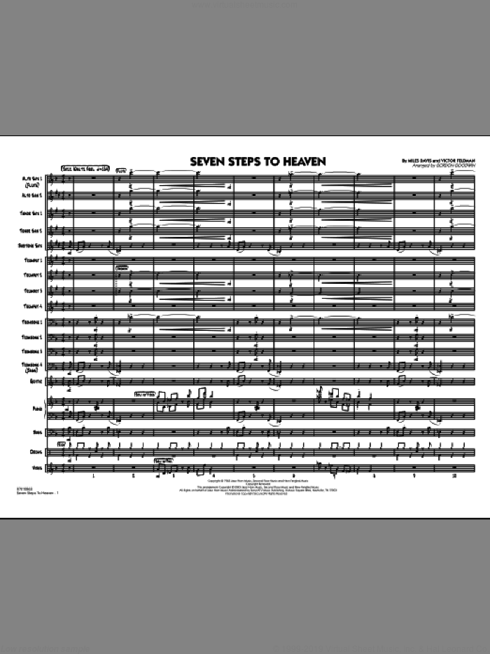 Seven Steps To Heaven (COMPLETE) sheet music for jazz band by Miles Davis, Victor Feldman and Gordon Goodwin, intermediate skill level