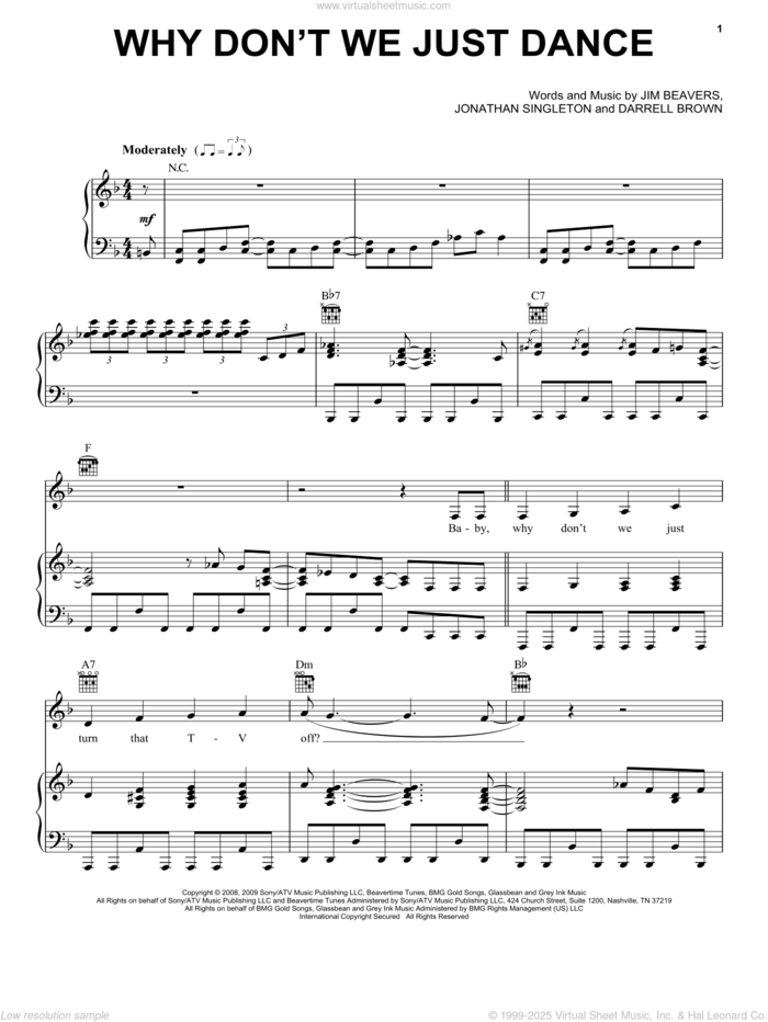 Why Don't We Just Dance sheet music for voice, piano or guitar by Josh Turner, Darrell Brown, Jim Beavers and Jonathan Singleton, intermediate skill level