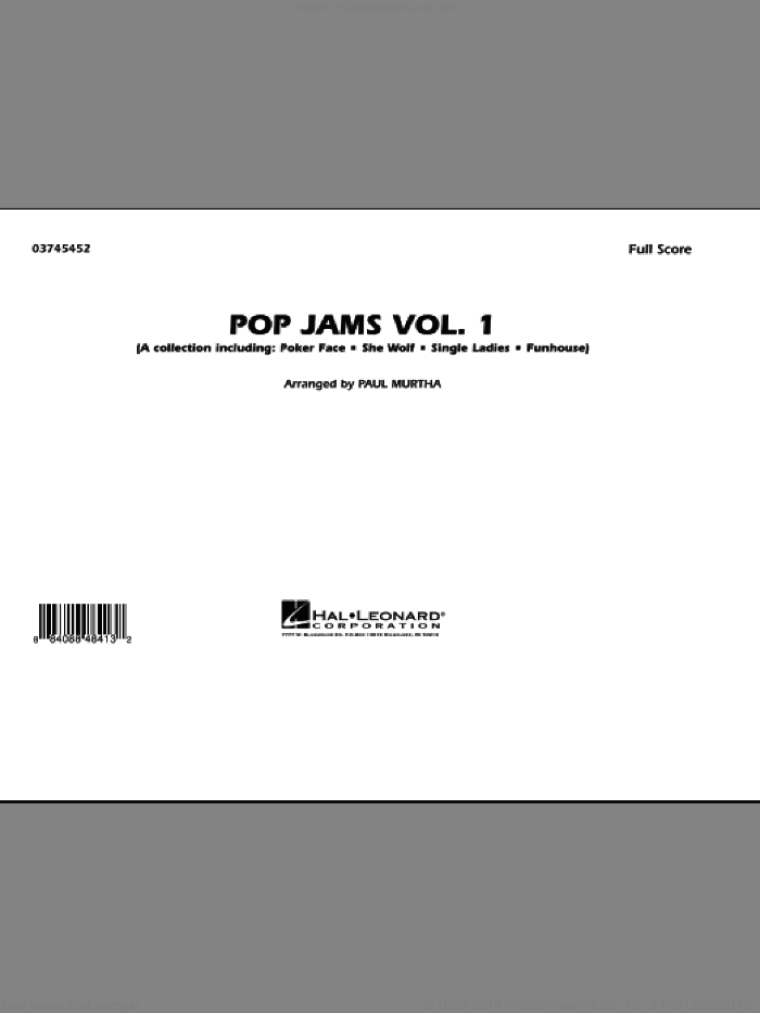 Pop Jams: Vol. 1 (COMPLETE) sheet music for marching band by Paul Murtha, intermediate skill level