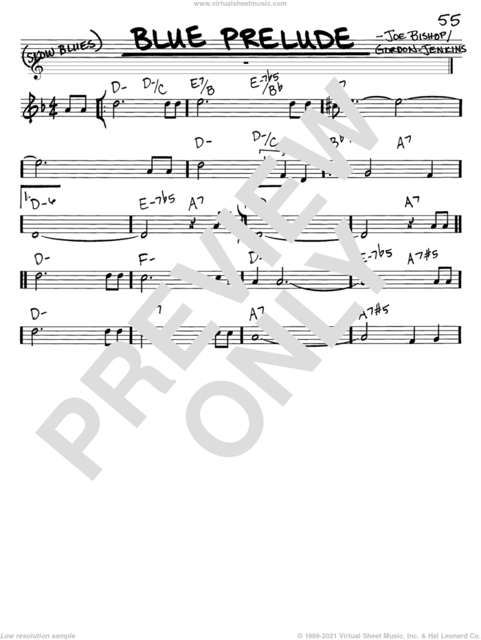 Blue Prelude sheet music for voice and other instruments (in C) by Woody Herman, Gordon Jenkins and Joe Bishop, intermediate skill level