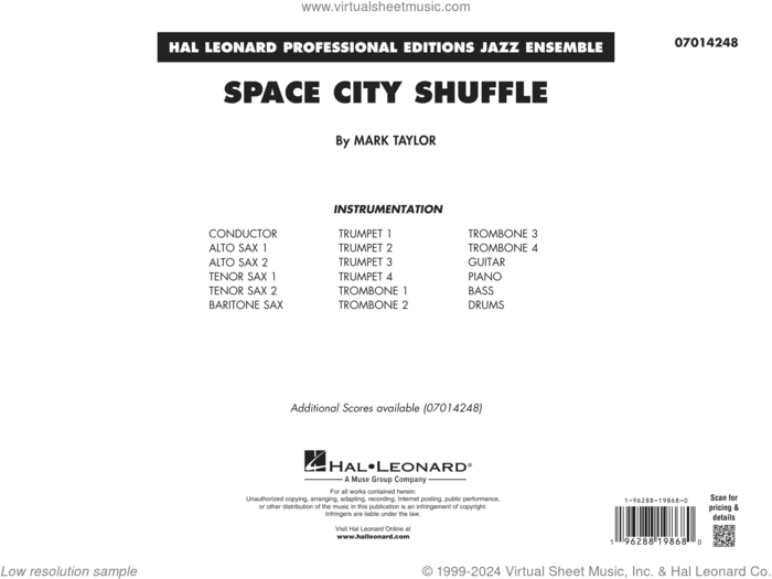 Space City Shuffle (COMPLETE) sheet music for jazz band by Mark Taylor, intermediate skill level