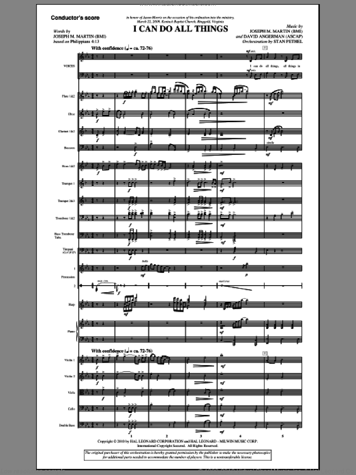 I Can Do All Things (COMPLETE) sheet music for orchestra/band (Orchestra) by Joseph M. Martin and David Angerman, intermediate skill level