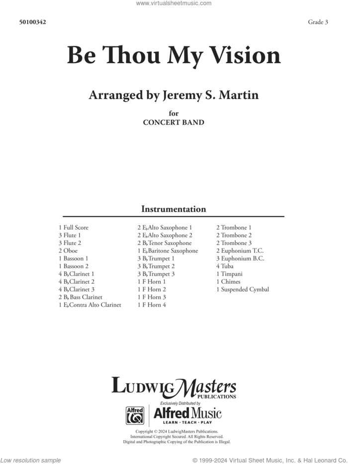 Be Thou My Vision (COMPLETE) sheet music for concert band by Jeremy S. Martin and Miscellaneous, intermediate skill level