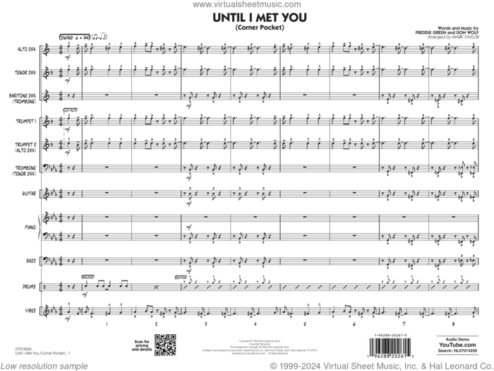 Until I Met You (Corner Pocket) (arr. Mark Taylor) (COMPLETE) sheet music for jazz band by Count Basie Orchestra, Don Wolf, Freddie Green and Mark Taylor, intermediate skill level