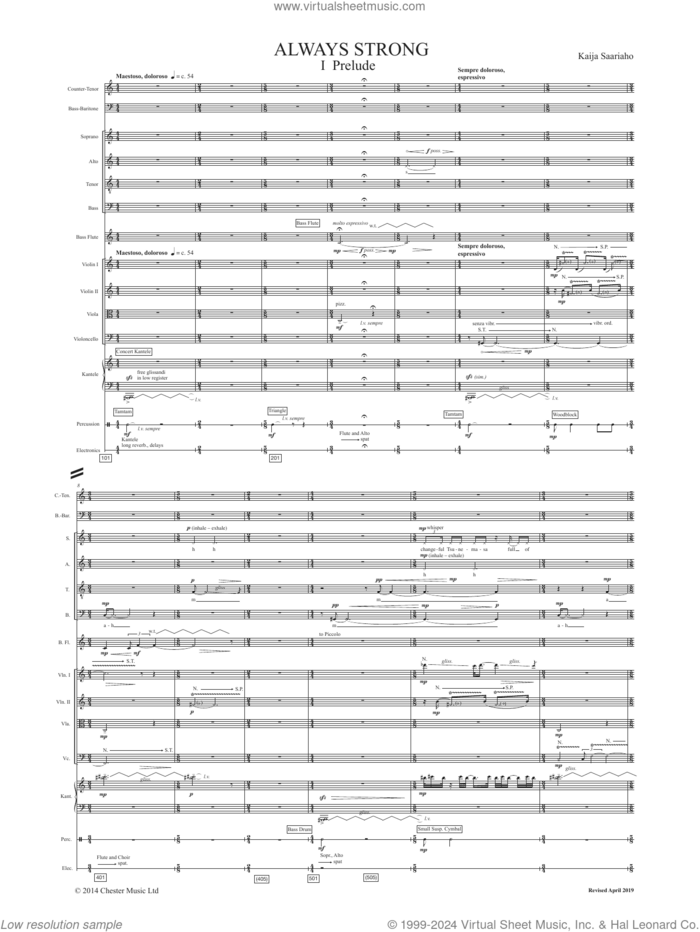 Only The Sound Remains (study score) (COMPLETE) sheet music for orchestra by Kaija Saariaho, classical score, intermediate skill level