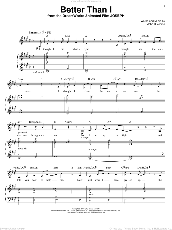 Better Than I sheet music for voice, piano or guitar by John Bucchino, intermediate skill level