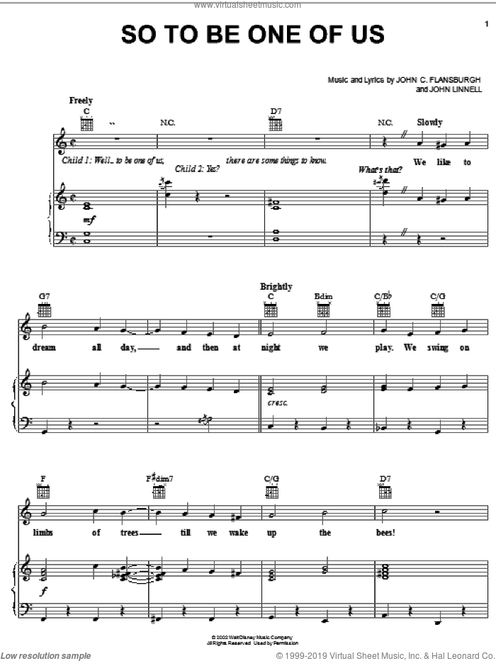 So To Be One Of Us sheet music for voice, piano or guitar by John C. Flansburgh and John Linnell, intermediate skill level