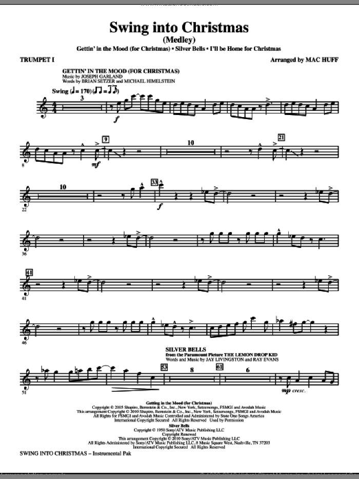Swing Into Christmas (Medley) (complete set of parts) sheet music for orchestra/band by Mac Huff, intermediate skill level