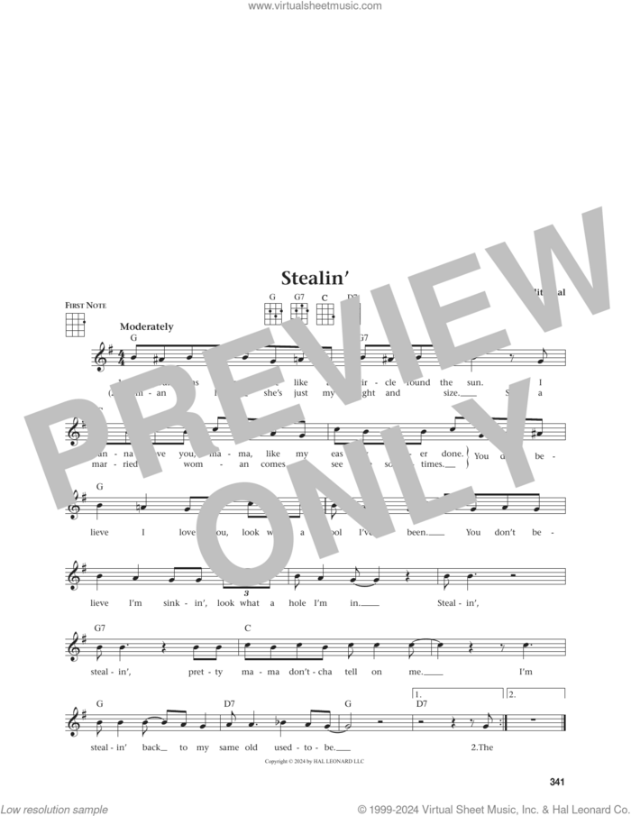 Stealin' (from The Daily Ukulele) (arr. Jim Beloff) sheet music for ukulele  and Jim Beloff, intermediate skill level