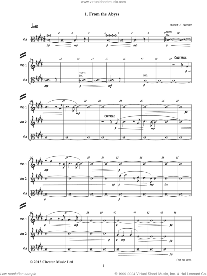 Diaries of Hope sheet music for orchestra/band (study score) by Zbigniew Preisner and Abram Koplowicz/Abram Cytryn, intermediate skill level