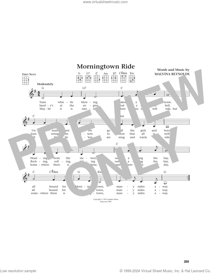 Morningtown Ride (from The Daily Ukulele) (arr. Jim Beloff) sheet music