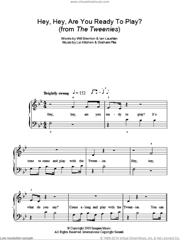 Hey, Hey, Are You Ready To Play? sheet music for piano solo by Liz Kitchen, Graham Pike, Ian Lauchlan and Will Brenton, easy skill level