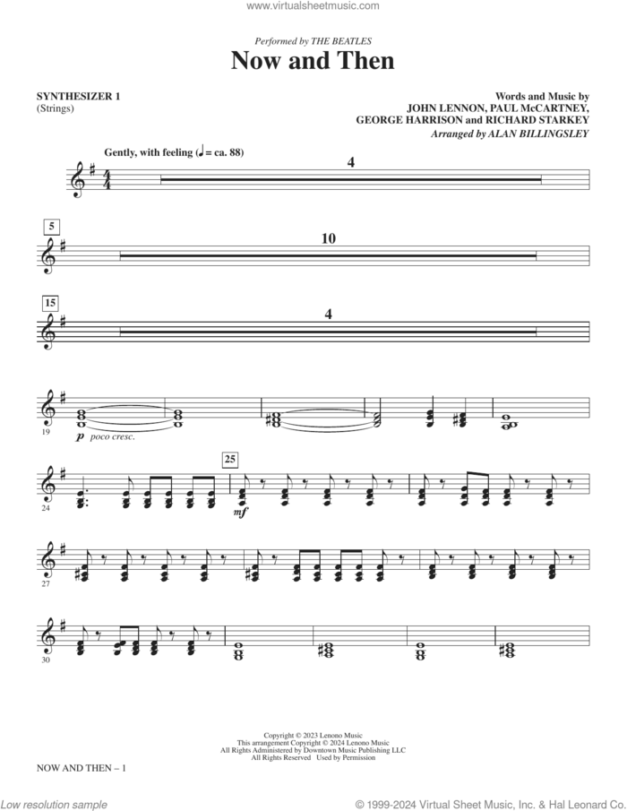 Now And Then (arr. Alan Billingsley) (complete set of parts) sheet music for orchestra/band (Rhythm) by The Beatles, Alan Billingsley, George Harrison, John Lennon, Paul McCartney and Richard Starkey, intermediate skill level