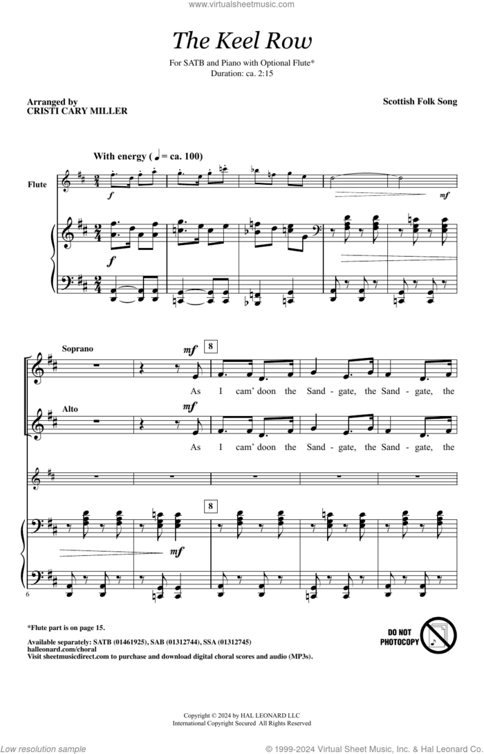 The Keel Row (arr. Cristi Cary Miller) sheet music for choir (SATB: soprano, alto, tenor, bass) by Scottish Folk Song and Cristi Cary Miller, intermediate skill level