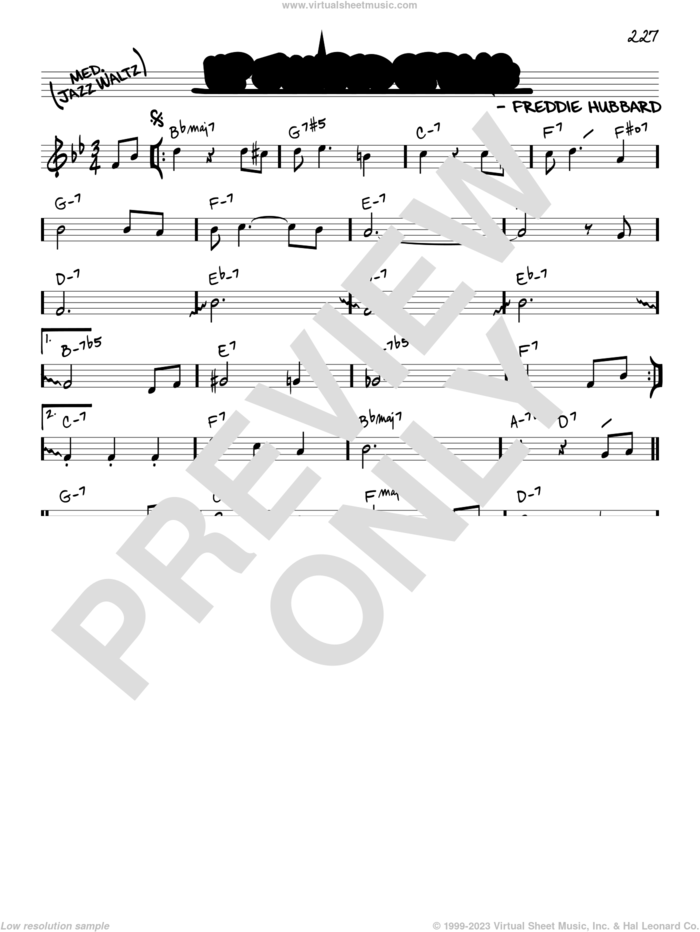 Up Jumped Spring sheet music for voice and other instruments (in C) by Freddie Hubbard, intermediate skill level
