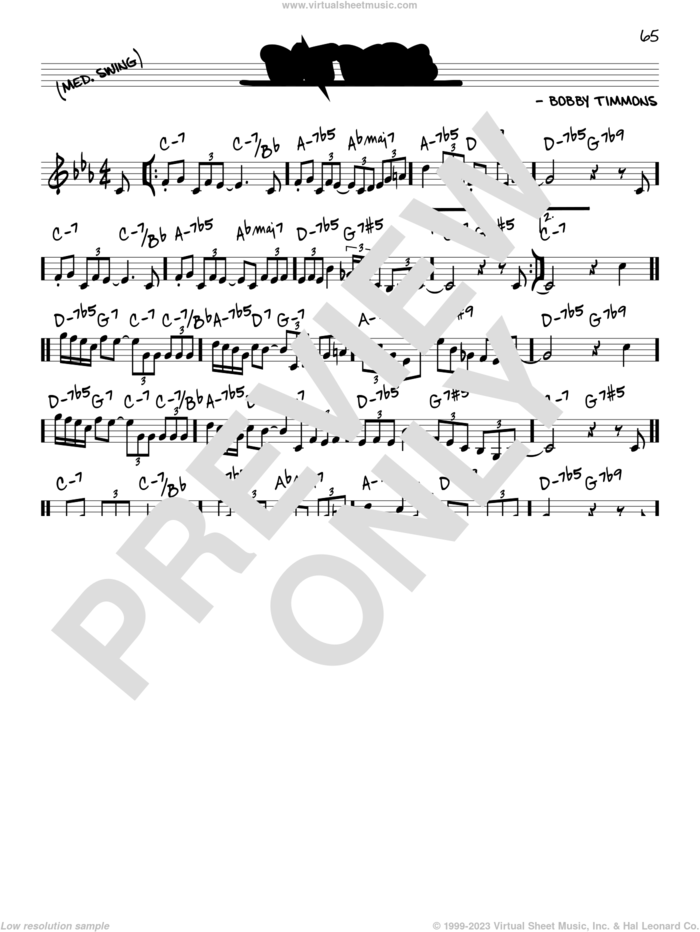 Dat Dere sheet music for voice and other instruments (in C) by Cannonball Adderley, Bobby Timmons and Oscar Brown, Jr., intermediate skill level