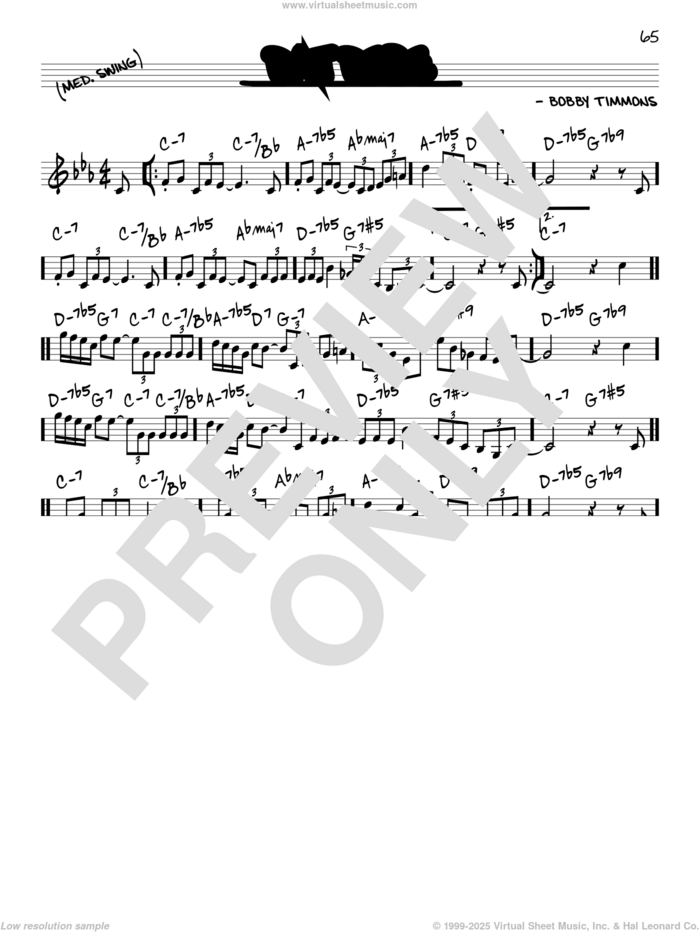 Dat Dere sheet music for voice and other instruments (in C) by Cannonball Adderley, Bobby Timmons and Oscar Brown, Jr., intermediate skill level