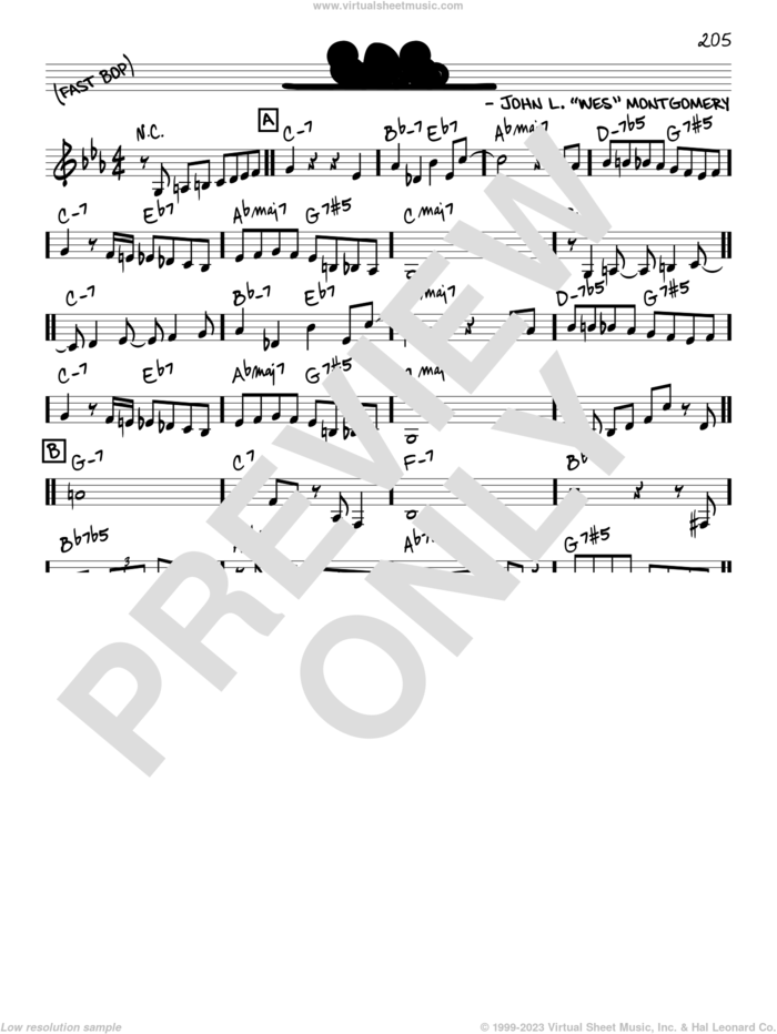 S.O.S. sheet music for voice and other instruments (in C) by Wes Montgomery, intermediate skill level