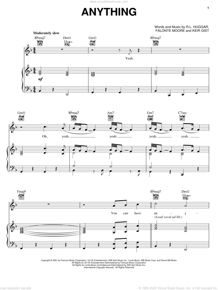 Anything sheet music for voice, piano or guitar by Jaheim Featuring Next, Jaheim, Next, Falonte Moore, Keir Gist and Robert Huggar, intermediate skill level