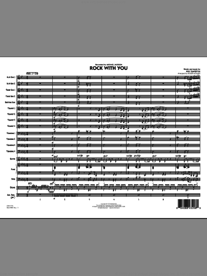 Rock With You (COMPLETE) sheet music for jazz band by Michael Jackson, Rod Temperton and Roger Holmes, intermediate skill level