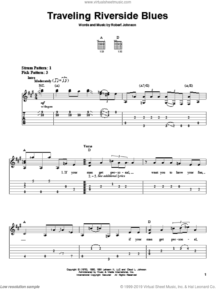 Cross Road Blues (Crossroads) Tab by Robert Johnson (Guitar Pro) - Full  Score