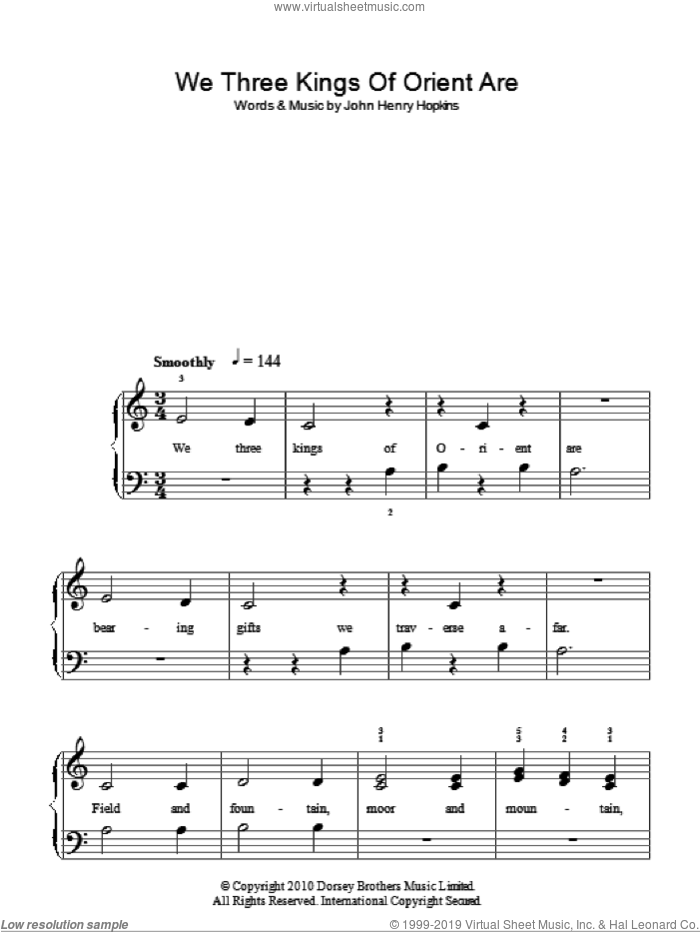 O Come, All Ye Faithful (Adeste Fideles), (easy) (Adeste Fideles) sheet music for piano solo by John Francis Wade, easy skill level