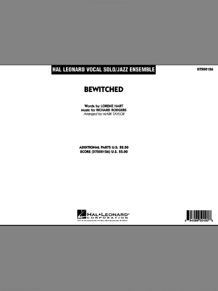 Bewitched (COMPLETE) sheet music for jazz band by Richard Rodgers, Lorenz Hart and Mark Taylor, intermediate skill level