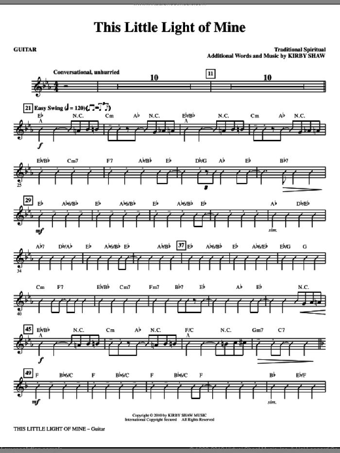 This Little Light Of Mine (complete set of parts) sheet music for orchestra/band (Rhythm) by Kirby Shaw, intermediate skill level