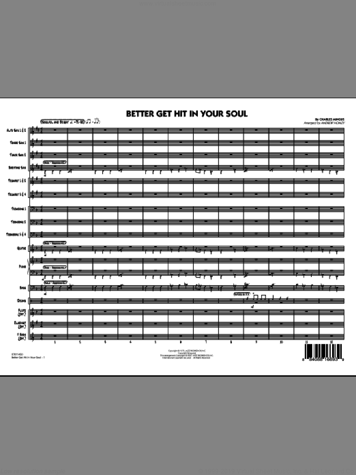 Better Get Hit In Your Soul (COMPLETE) sheet music for jazz band by Charles Mingus and Andrew Homzy, intermediate skill level