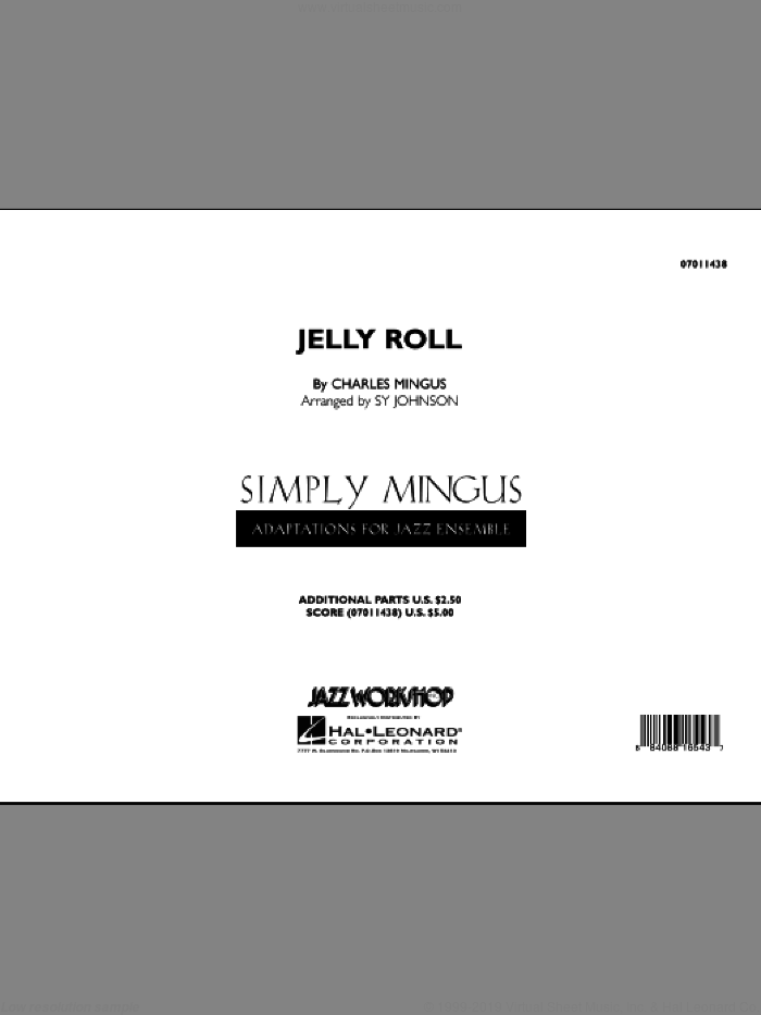 Jelly Roll (COMPLETE) sheet music for jazz band by Charles Mingus and Sy Johnson, intermediate skill level
