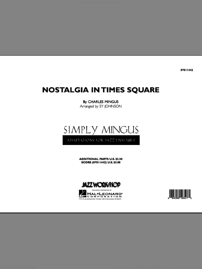 Nostalgia In Times Square (COMPLETE) sheet music for jazz band by Charles Mingus and Sy Johnson, intermediate skill level