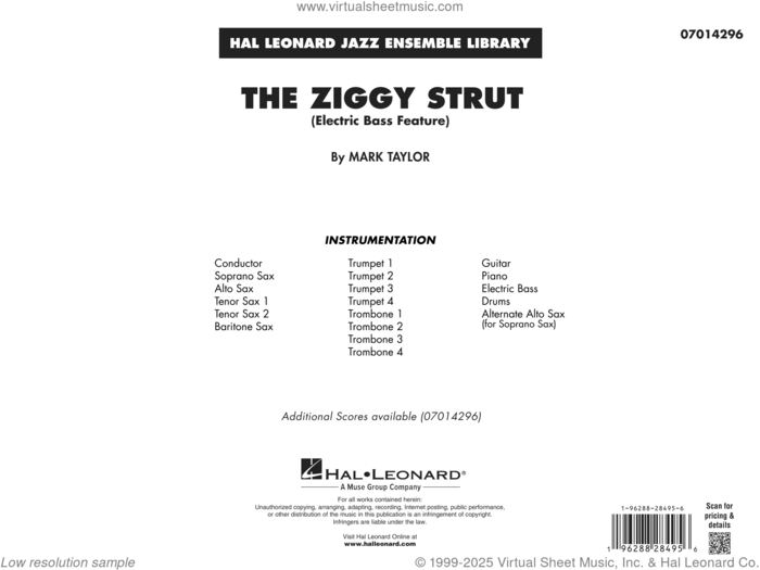 The Ziggy Strut (COMPLETE) sheet music for jazz band by Mark Taylor, intermediate skill level