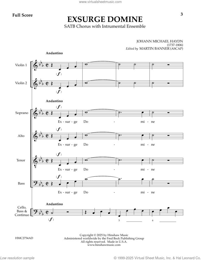 Exsurge Domine (COMPLETE) sheet music for orchestra/band by Martin Banner, intermediate skill level