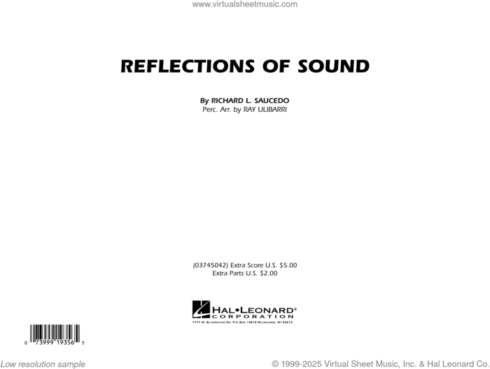 Reflections Of Sound (COMPLETE) sheet music for marching band by Richard L. Saucedo and Ray Ulibarri, intermediate skill level