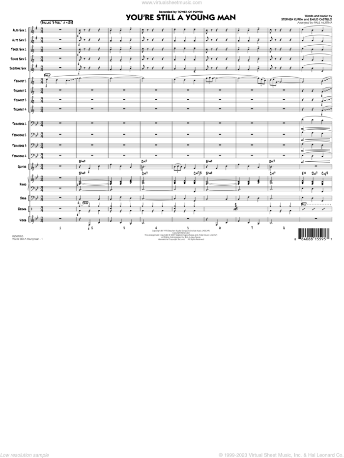 You're Still A Young Man sheet music for jazz band (full score) by Paul Murtha, Emilio Castillo, Stephen Kupka and Tower Of Power, intermediate skill level