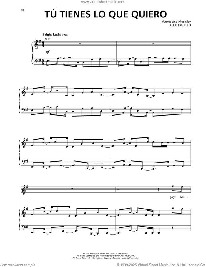 Tu Tienes Lo Que Quiero sheet music for voice, piano or guitar by Maná and Alex Trujillo, intermediate skill level