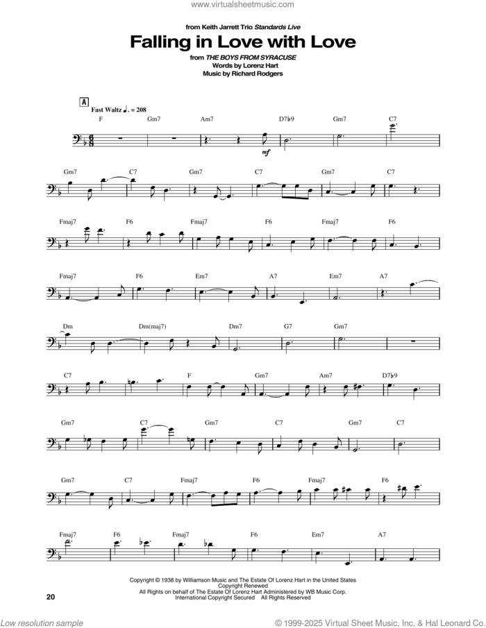 Falling In Love With Love sheet music for brass ensemble (transcription) by Keith Garrett Trio, Lorenz Hart and Richard Rodgers, intermediate skill level