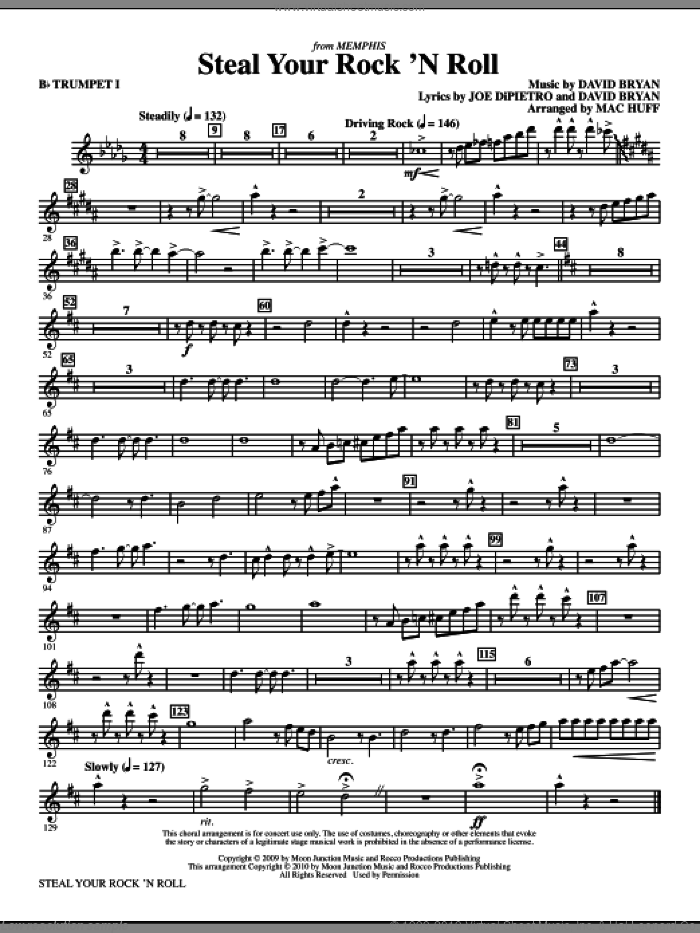 Steal Your Rock 'N Roll (complete set of parts) sheet music for orchestra/band by Mac Huff, David Bryan and Joe DiPietro, intermediate skill level